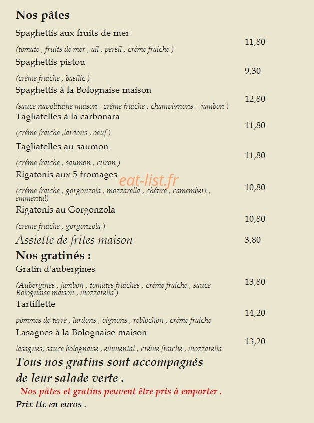 Il Ristorante — carte page 5