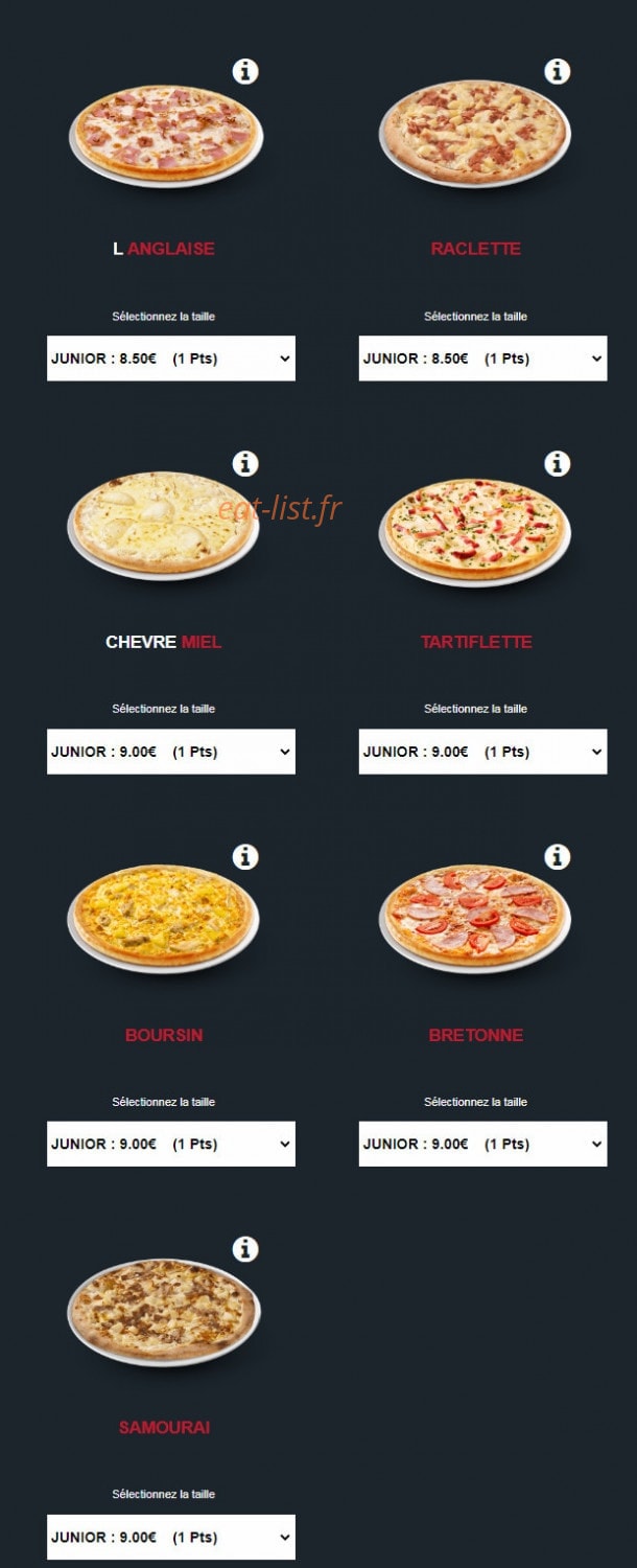 Pizza Dream's — carte page 6
