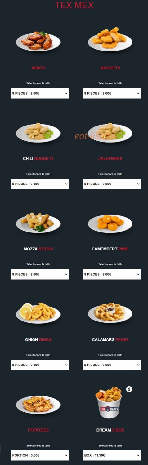 Pizza Dream's — carte page 10
