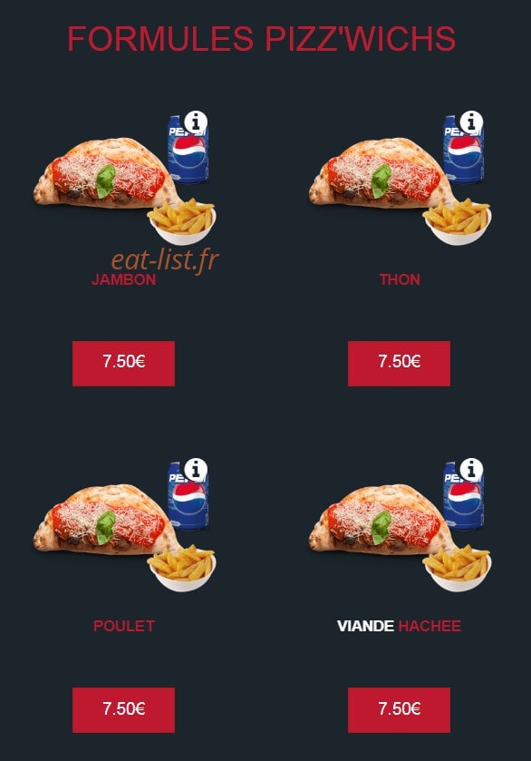 Pizza Dream's — carte page 8