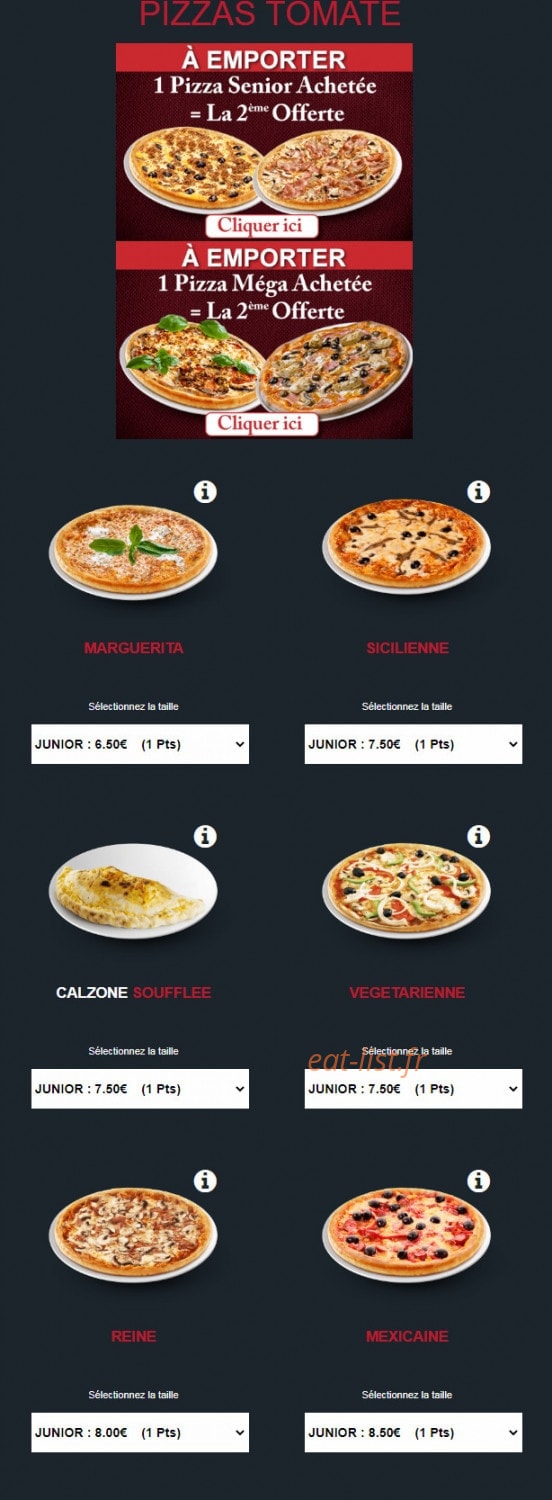 Pizza Dream's — carte page 2