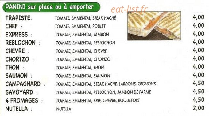 Pizza Gourmande — carte page 2