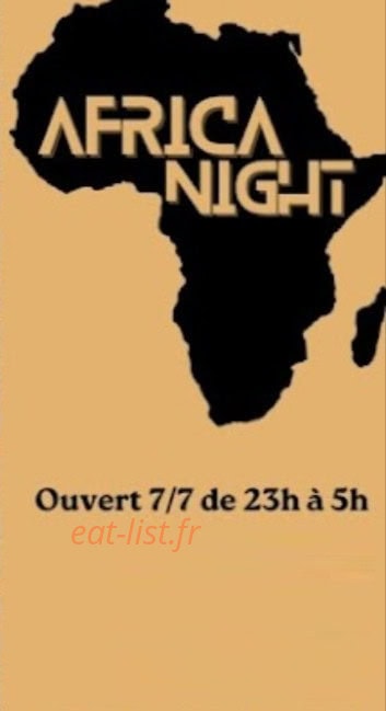 Africa night — carte page 1