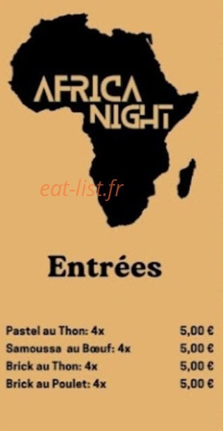 Africa night — carte page 2