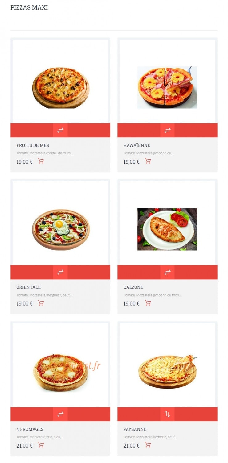 Allo Pizza — carte page 15