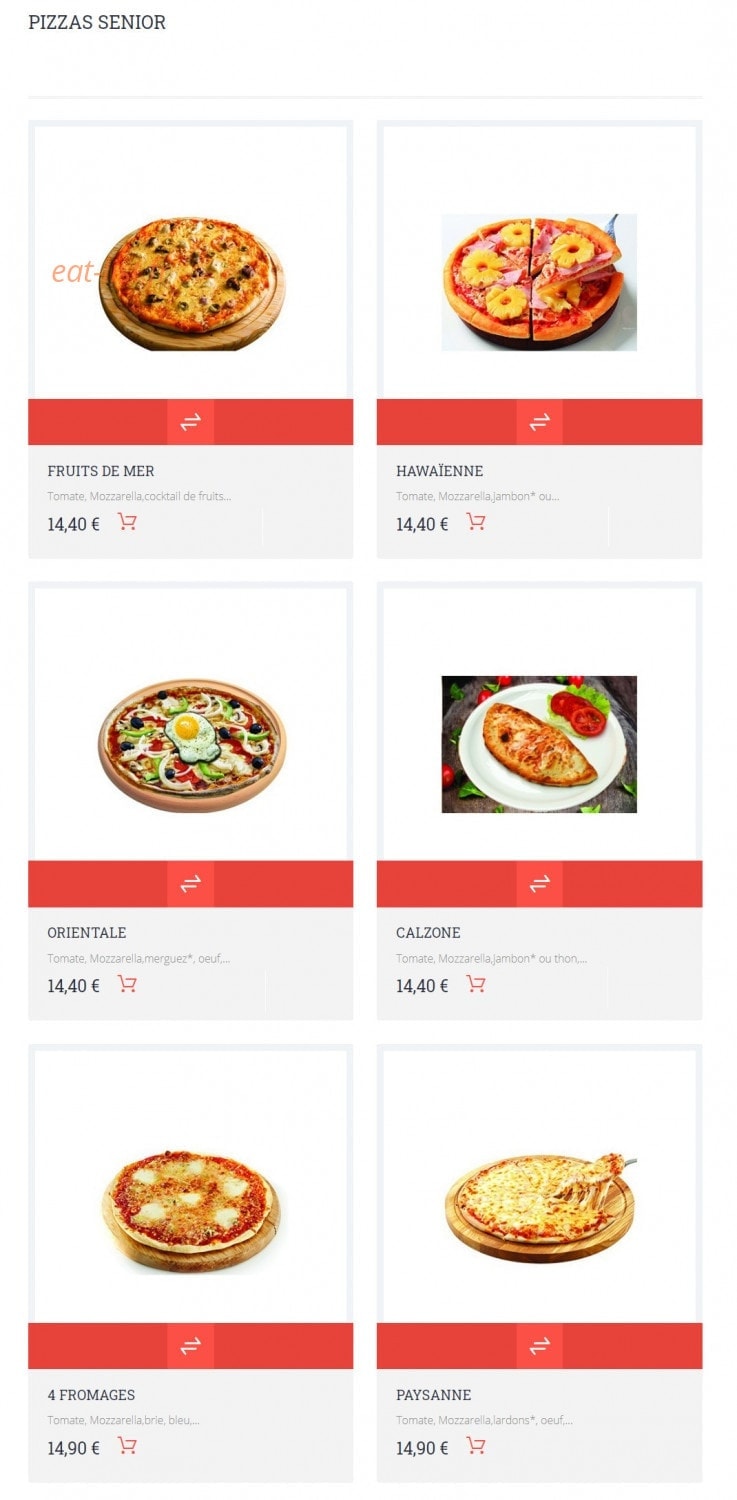 Allo Pizza — carte page 8