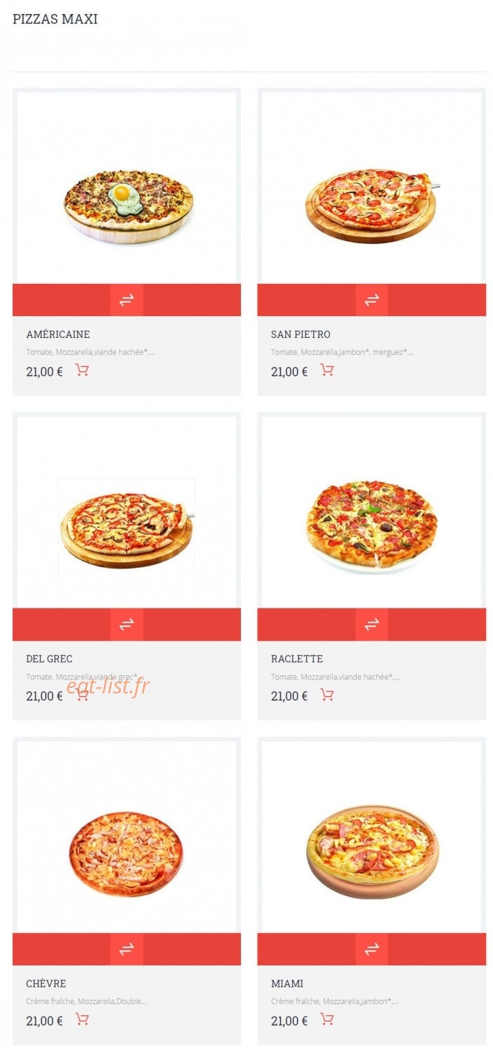 Allo Pizza — carte page 20