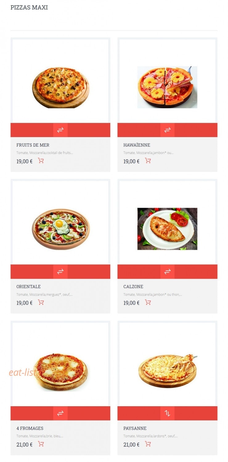 Allo Pizza — carte page 16