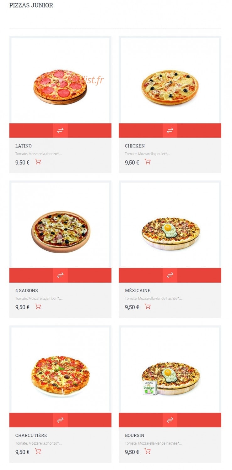 Allo Pizza — carte page 3