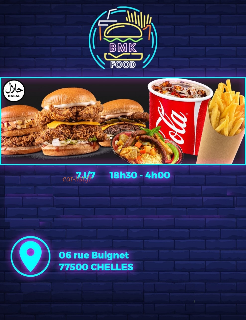 Bmk food — carte page 1