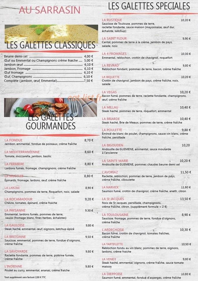 Crêp Suzette — carte page 2