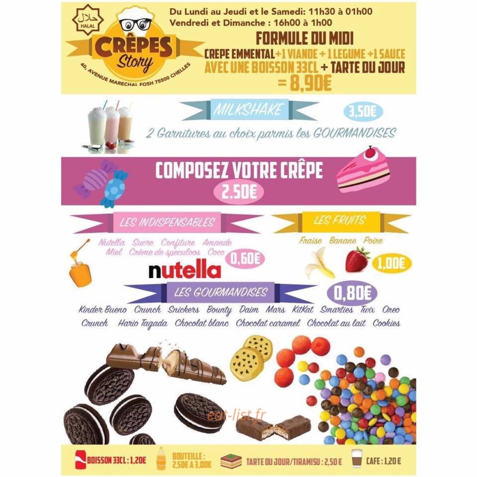 Crêpes Story — carte page 1