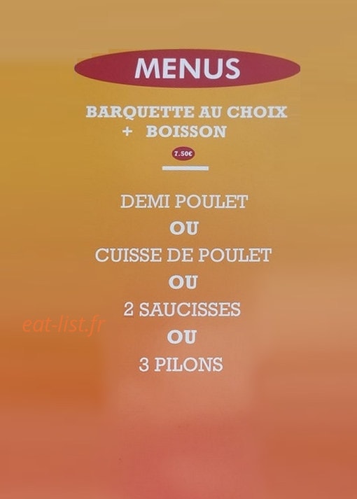 Crousti Poulet — carte page 1