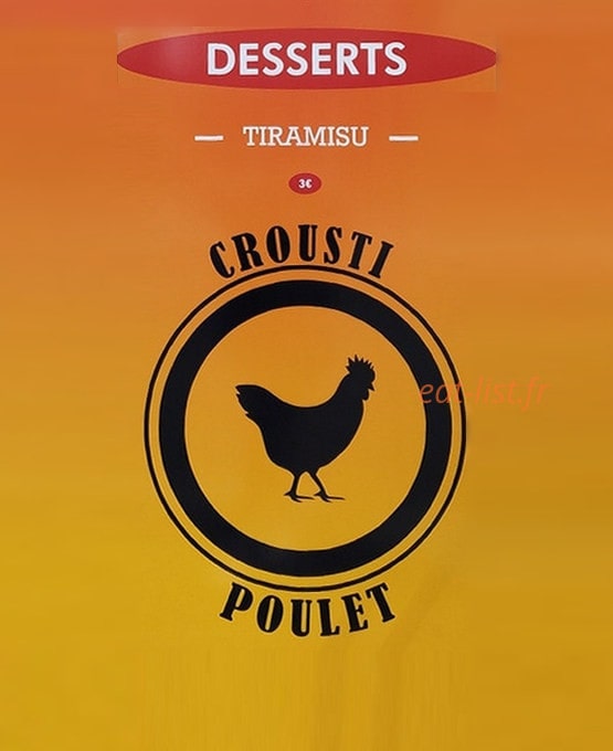 Crousti Poulet — carte page 4