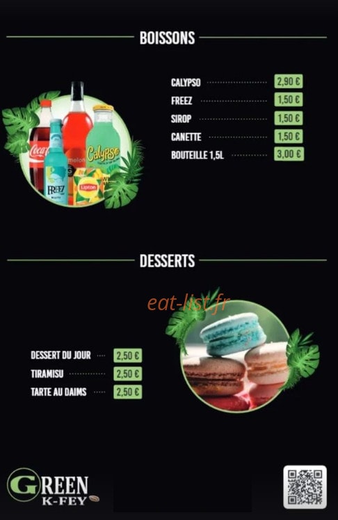 Green K-Fey — carte page 4