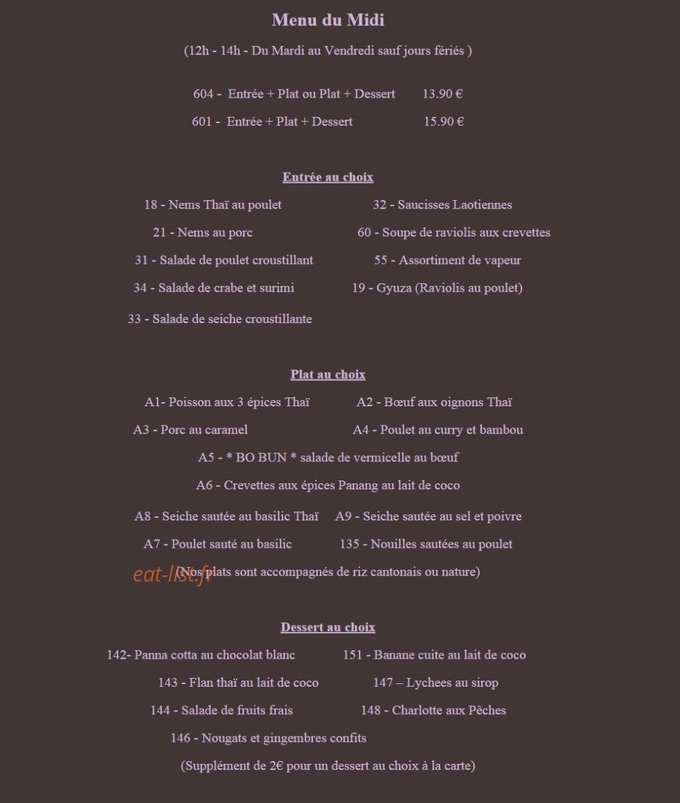L'asiane — carte page 1