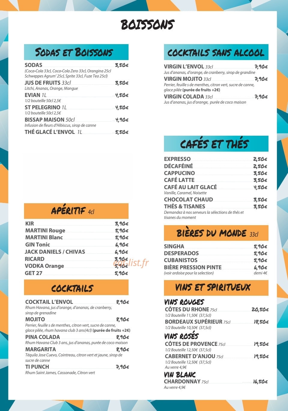 L'envol — carte page 1