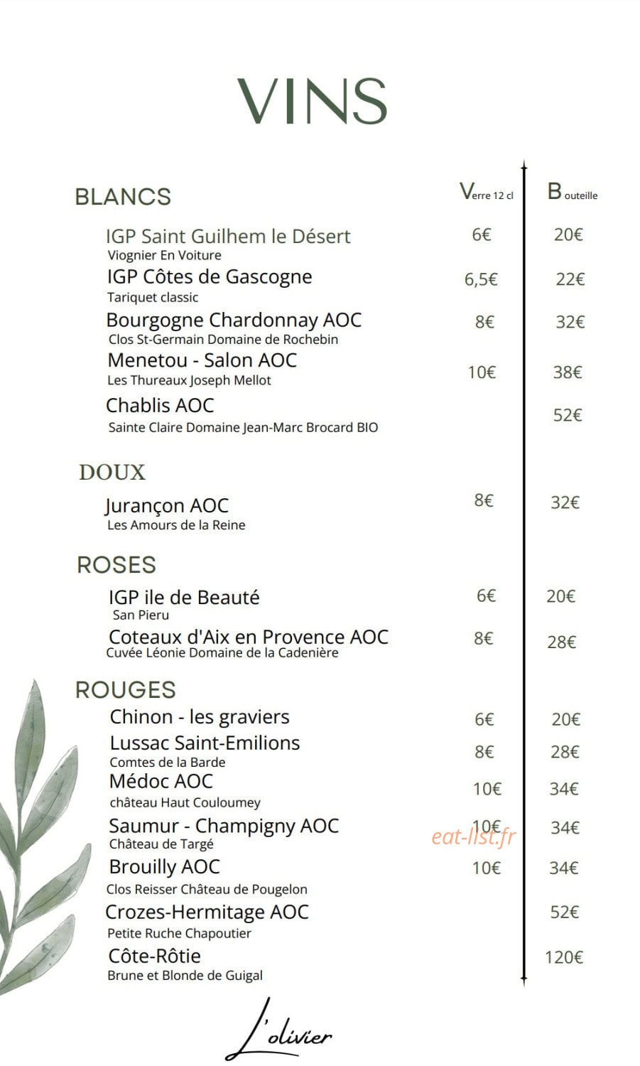 L'Olivier — carte page 5