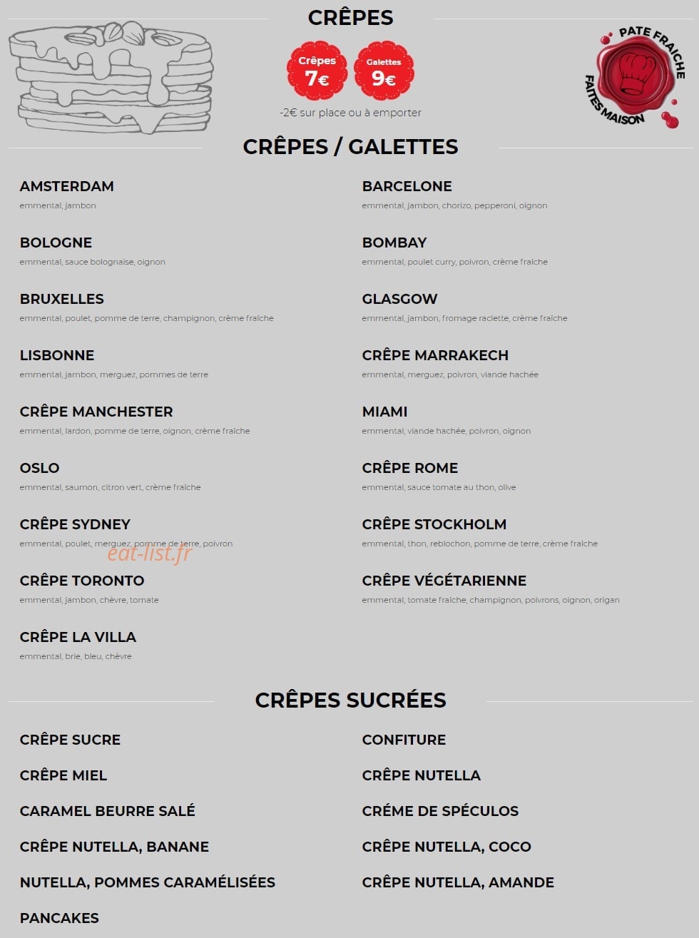La Villa — carte page 2
