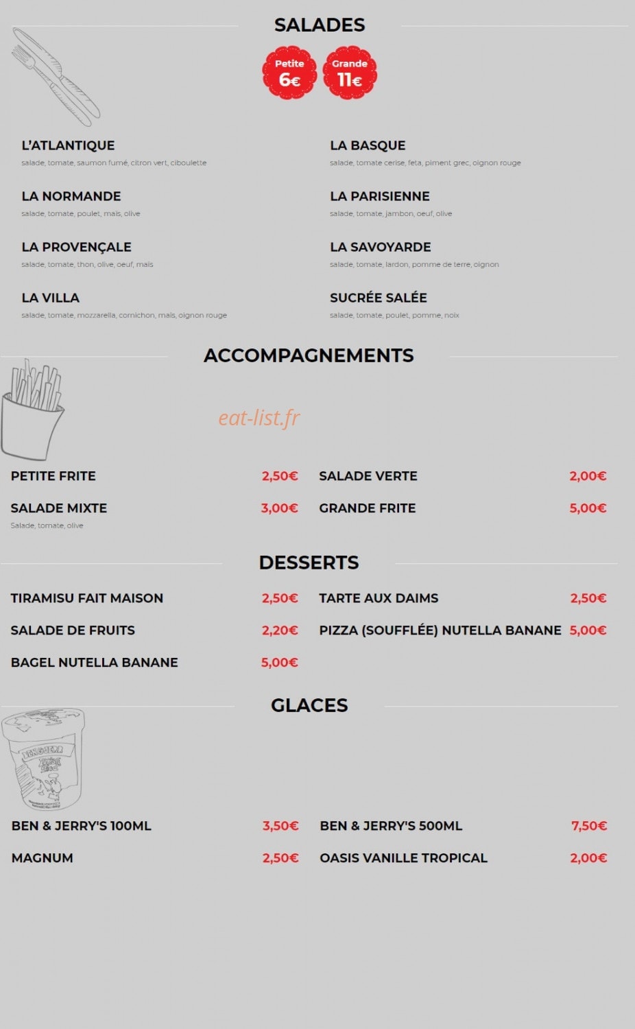La Villa — carte page 4