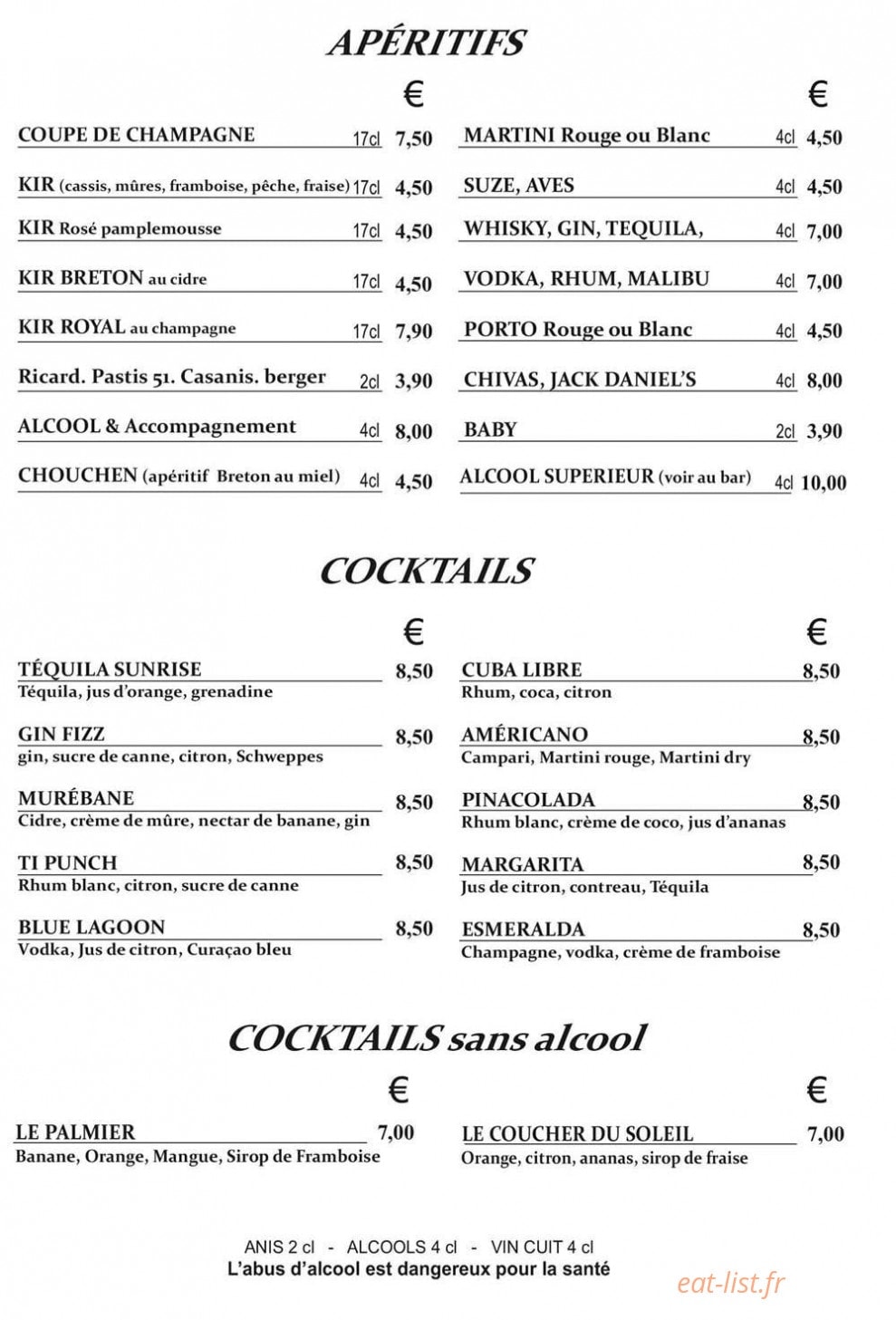 Le Cigalou — carte page 1