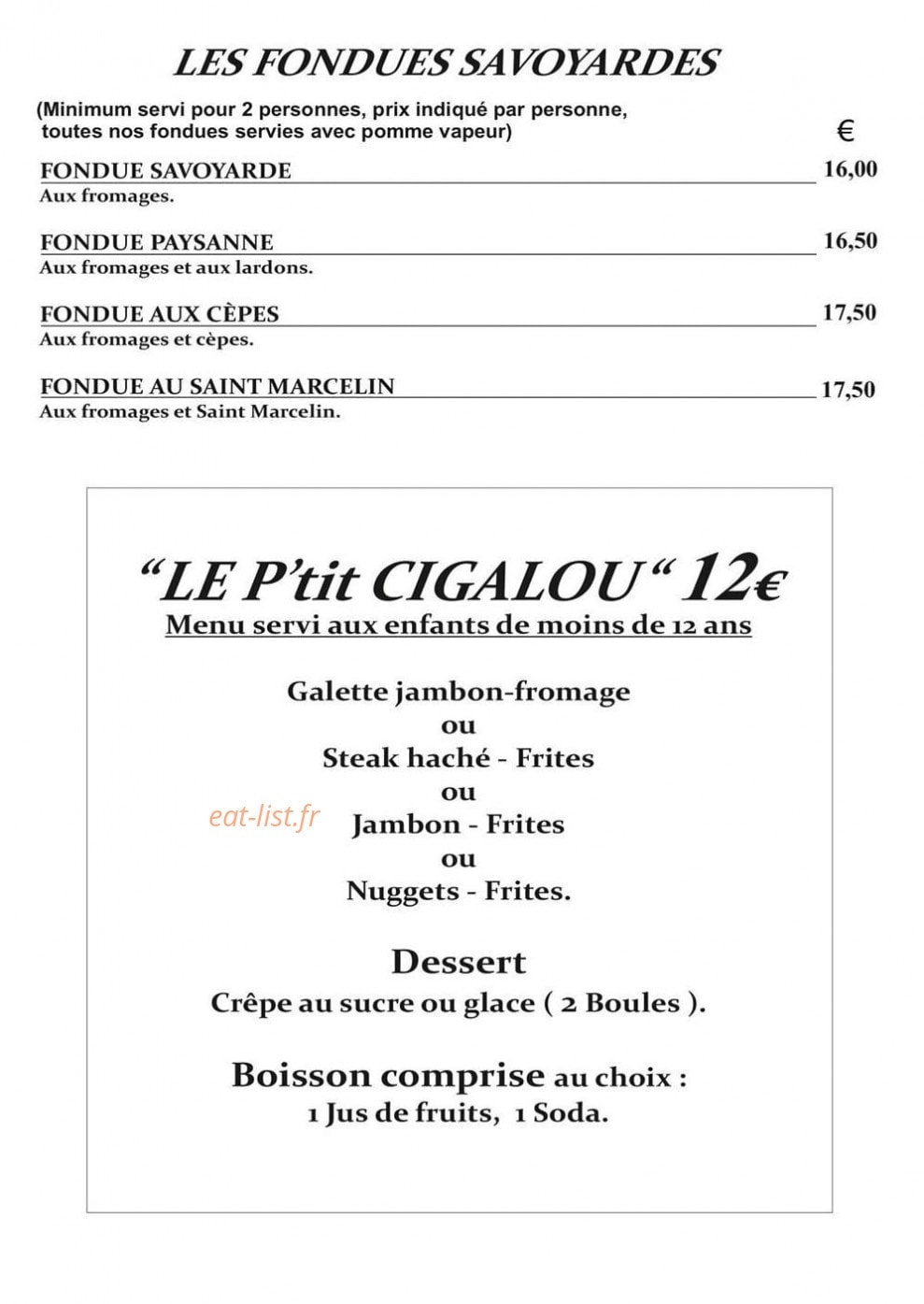 Le Cigalou — carte page 6