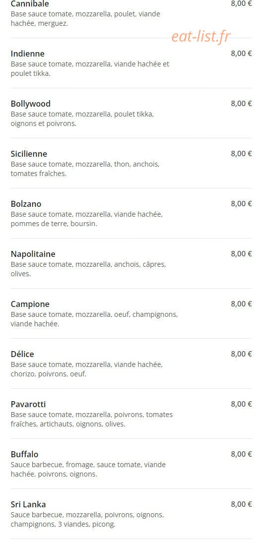 Pizza Casa — carte page 6