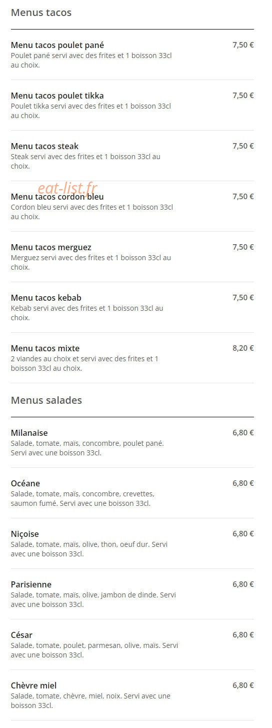 Pizza Casa — carte page 4