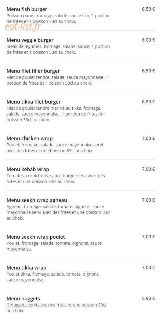Pizza Casa — carte page 2