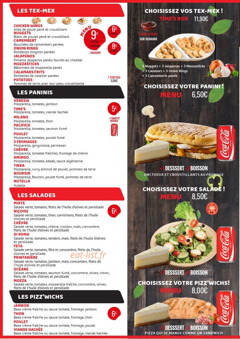 Pizza Hotimes — carte page 2