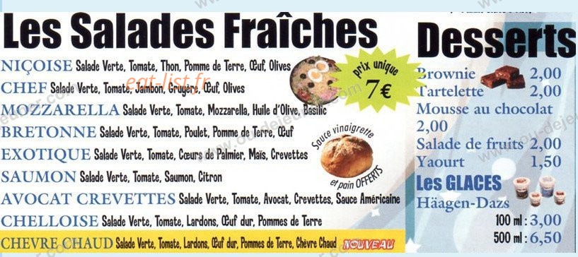 Pizzas Chelles — carte page 3