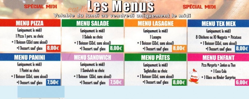 Pizzas Chelles — carte page 4