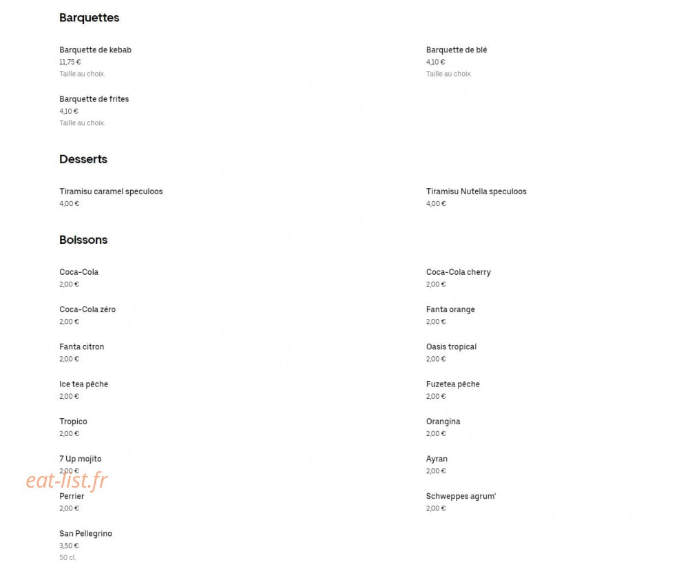Royal café — carte page 3