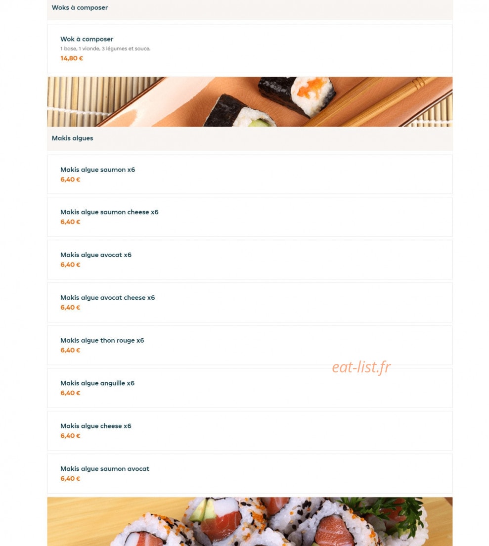 Sojo Thaï — carte page 6