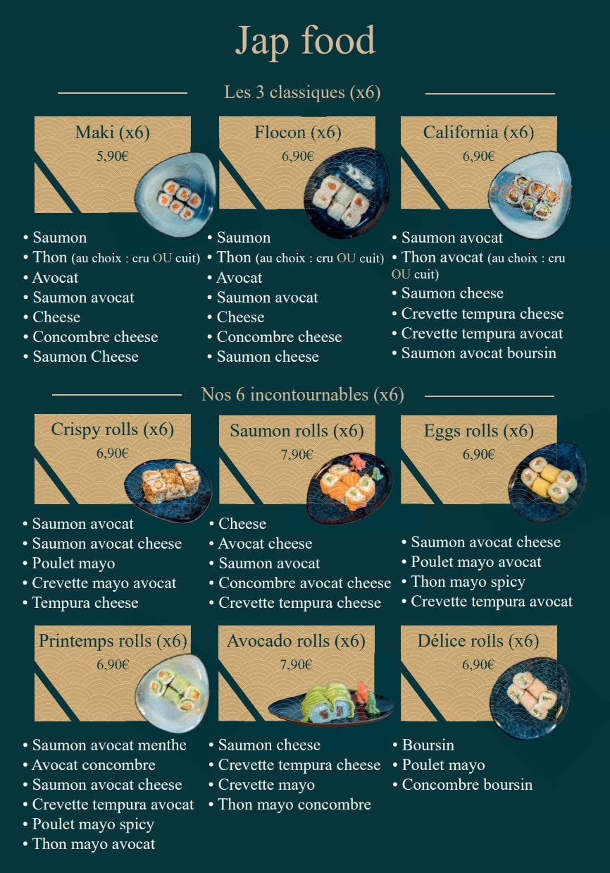 Sushi Thaï'M — carte page 3