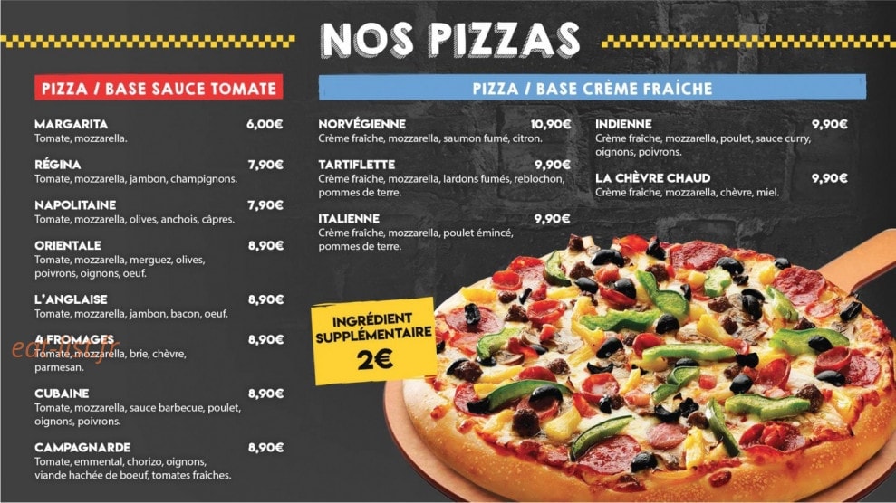 Taxi Pizza à Chelles menu et photos