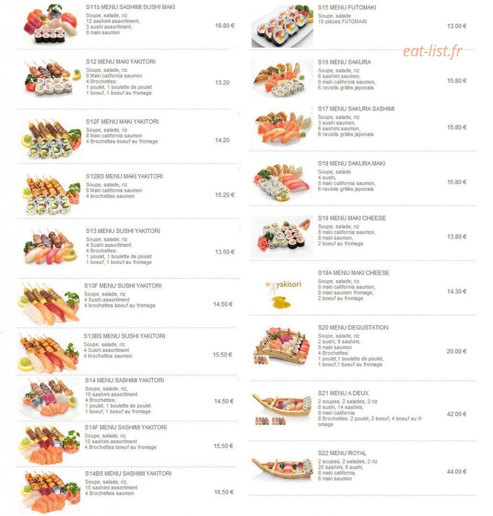 Yakitori — carte page 4