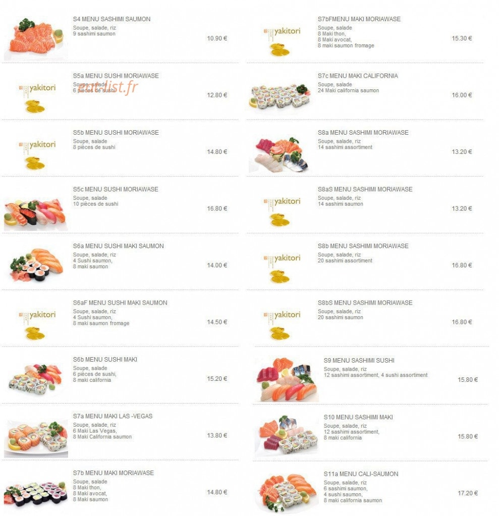 Yakitori — carte page 3