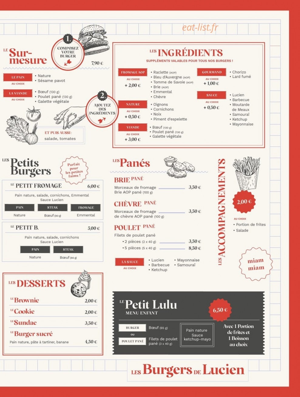 Les Burgers De Lucien — carte page 2