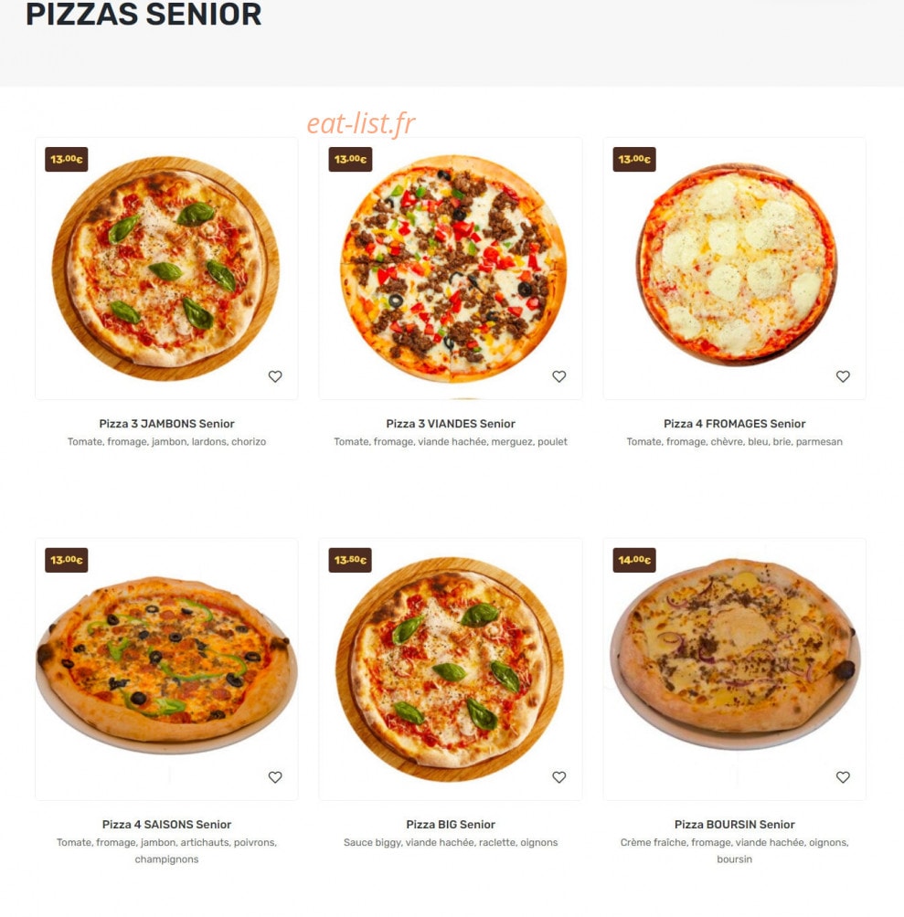 Casa pizza — carte page 1