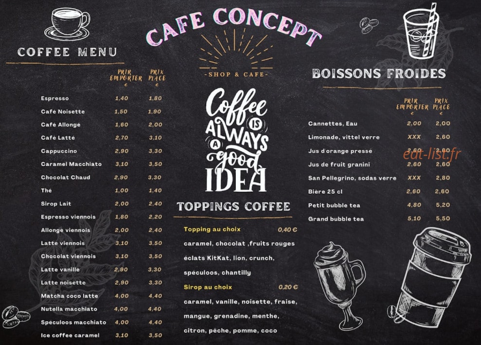 Café Concept — carte page 2