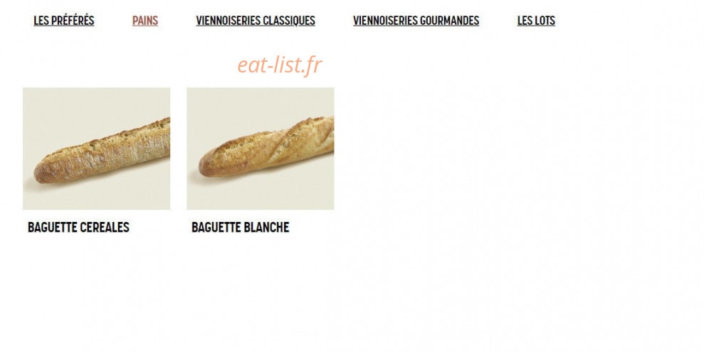 Brioche Dorée — carte page 8