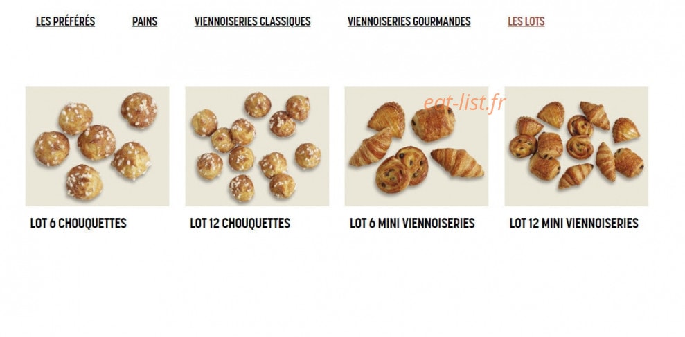 Brioche Dorée — carte page 11