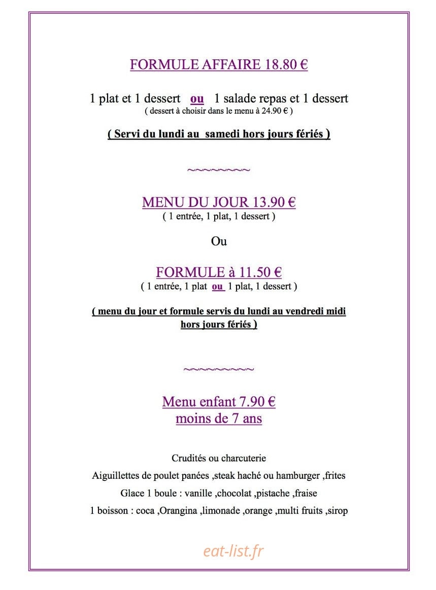 Le Cheval Blanc — carte page 1