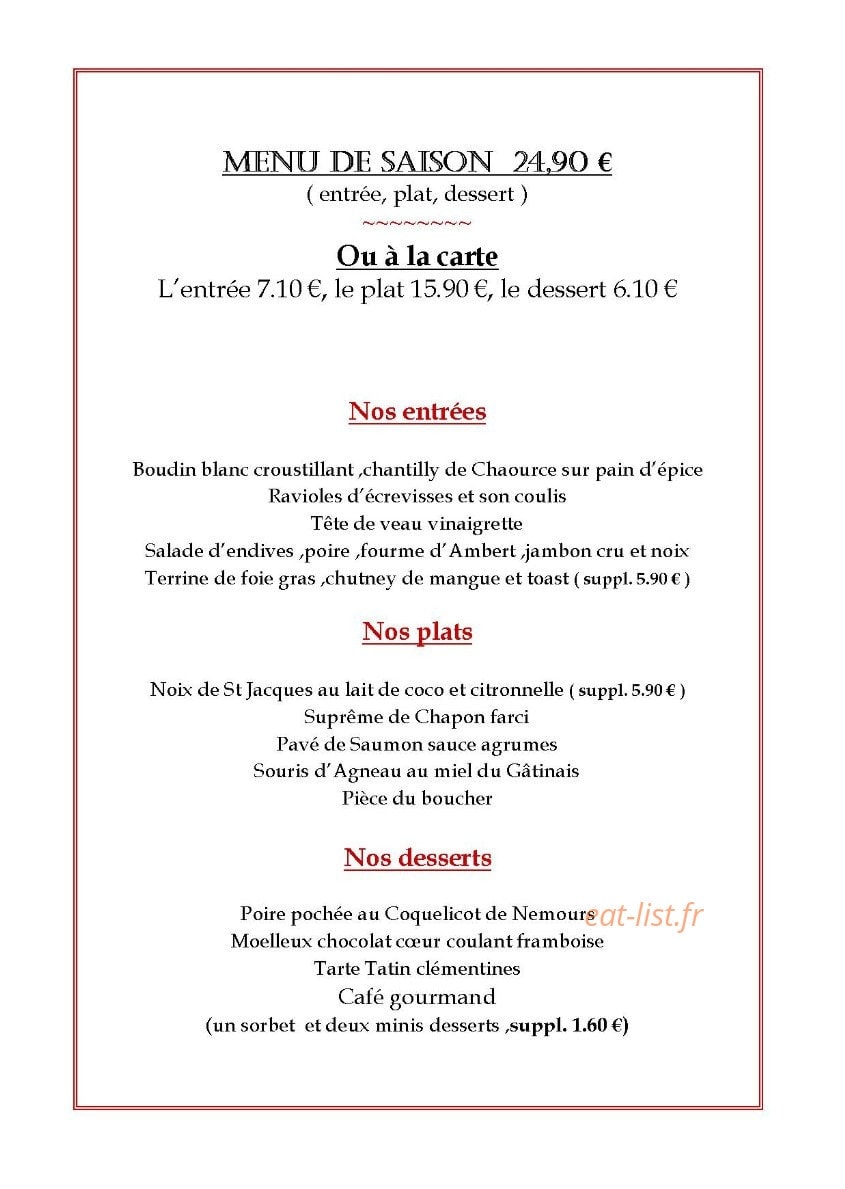 Le Cheval Blanc — carte page 2
