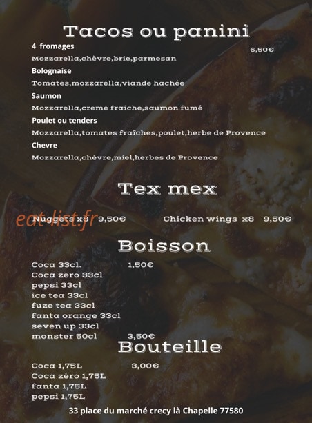 Andiamo pizza — carte page 4