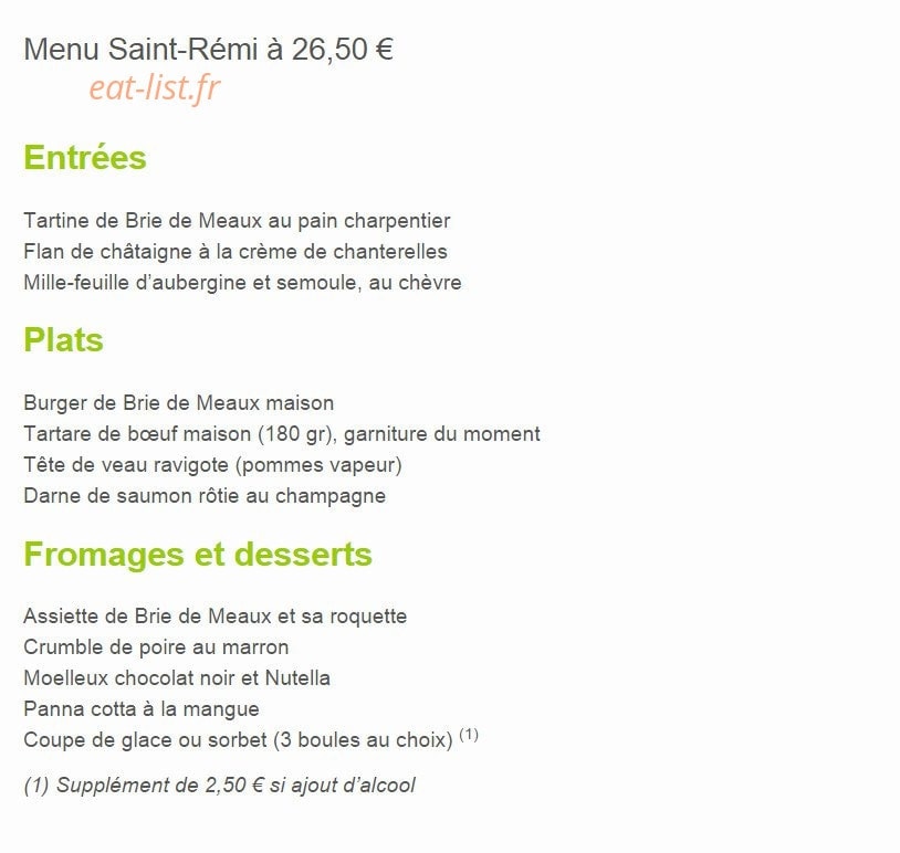 La Table du Curé — carte page 5