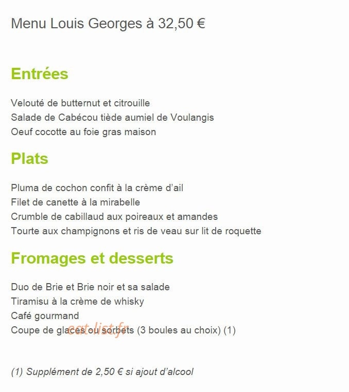 La Table du Curé — carte page 6