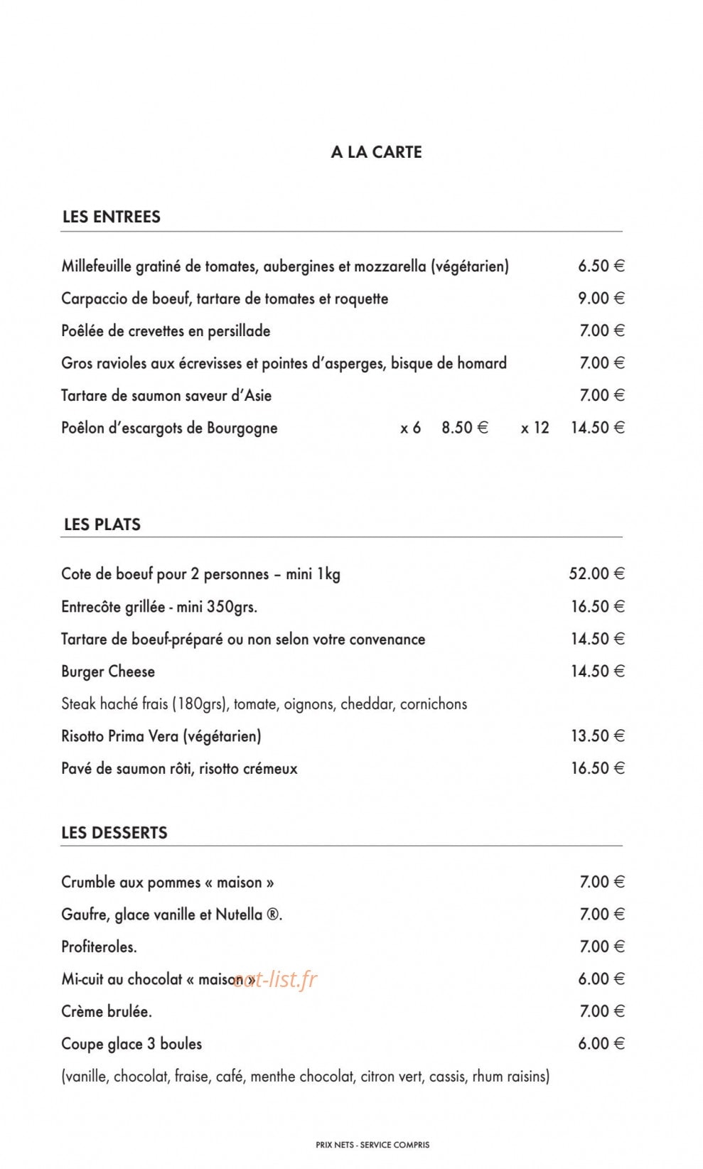 La Terrasse — carte page 4