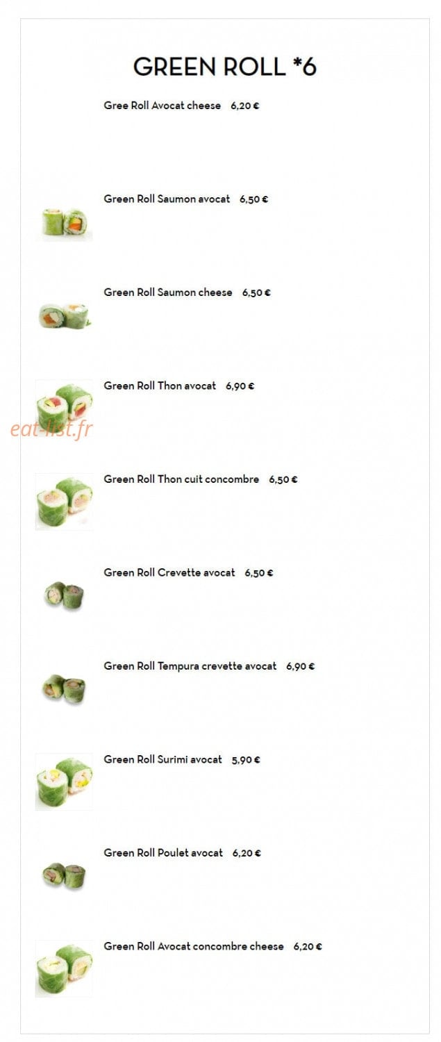 Genki Sushi — carte page 10